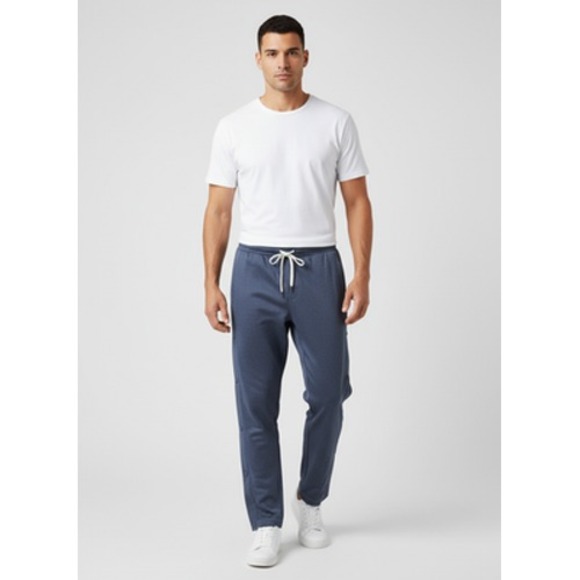 Vuori Pants Men s M Navy Drawstring Relaxed Fit Performance Cotton Blend 2 Po...